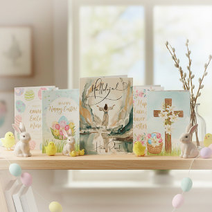 Christ's resurrection painting Easter Holiday Card