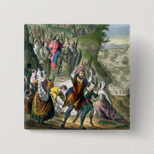 Christ's Triumphal Entry into Jerusalem, from a bi 15 Cm Square Badge