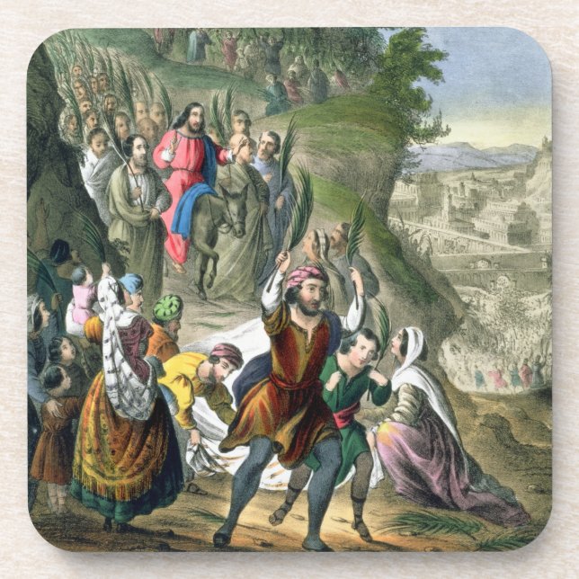 Christ's Triumphal Entry into Jerusalem, from a bi Coaster (Front)