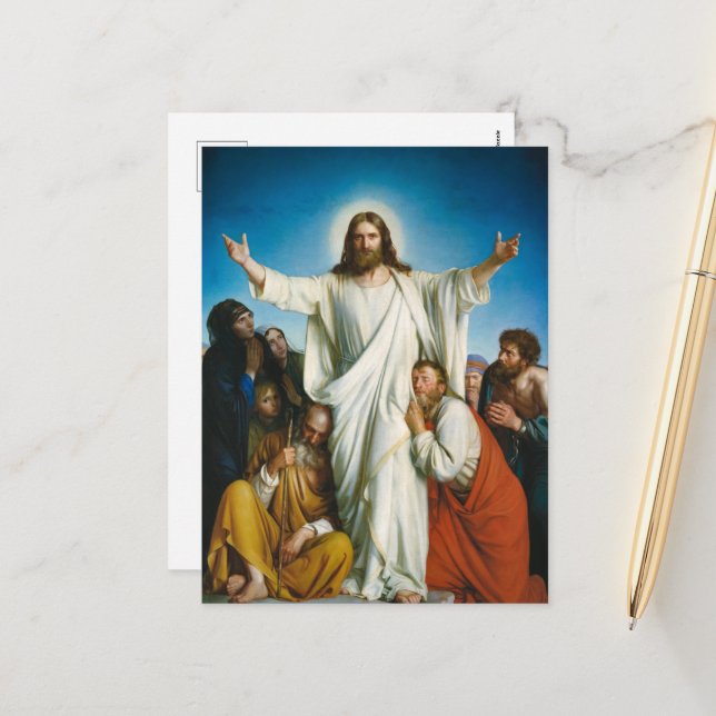 Christus Consolator by Carl Bloch Holiday Postcard (Front/Back In Situ)