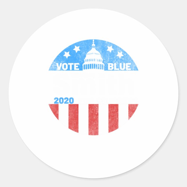 Christy Smith For Congress 2020 Election Vot Classic Round Sticker (Front)