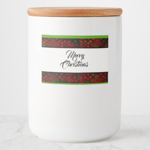Chritmas Faux Foil Design 2 Food Label