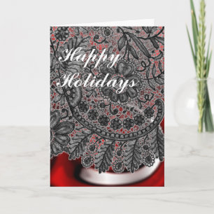 Chritmas Lace Holiday Card