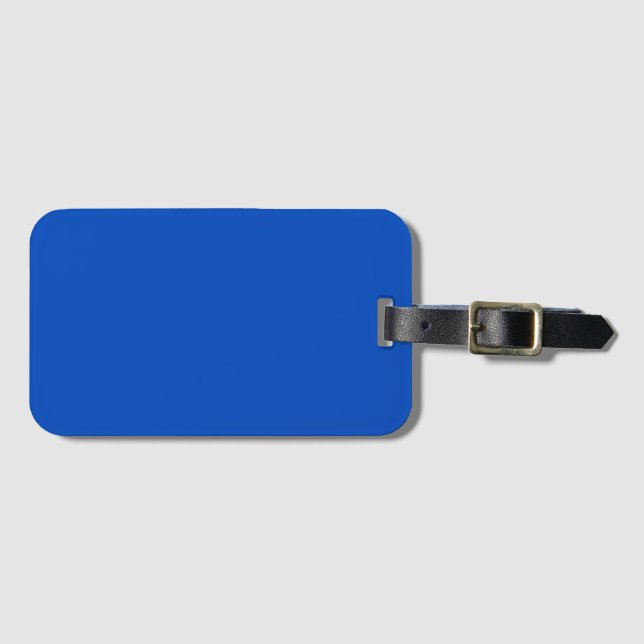 Chroma key colour Blue Luggage Tag (Front Horizontal)