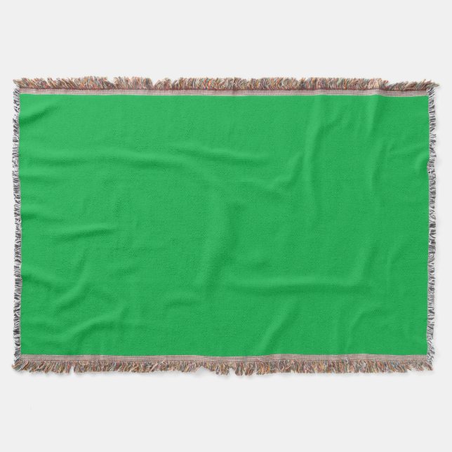 Chroma key colour Green Throw Blanket (Front)