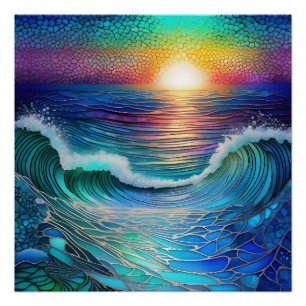 Chroma Sea Seascape Poster