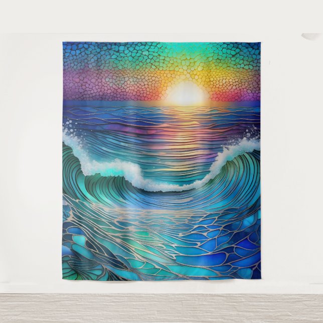 Chroma Sea Seascape Tapestry (Front)