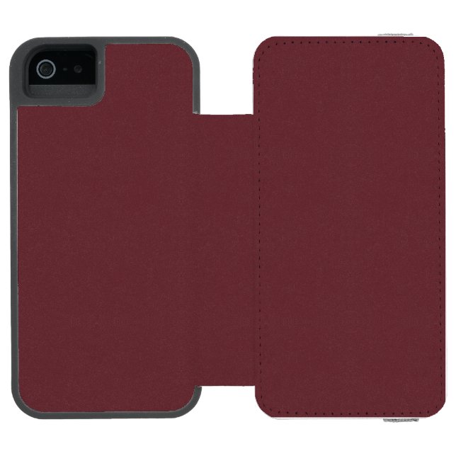 Chroma Textura - Wine  Incipio iPhone Wallet Case (Folio Open)