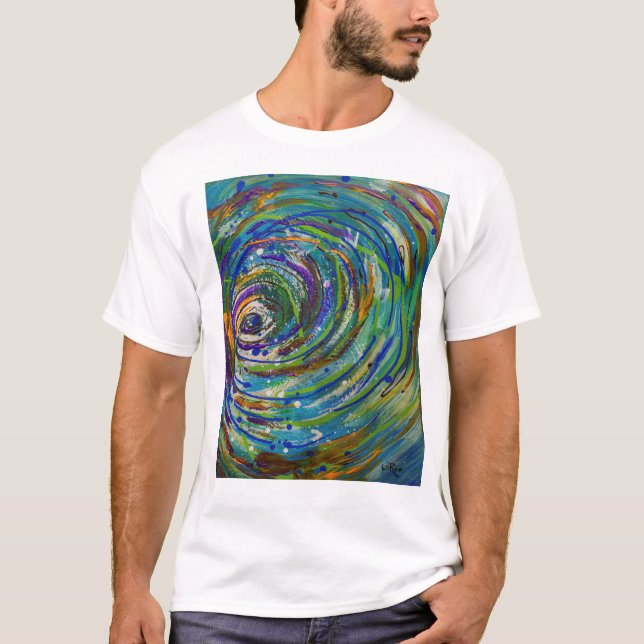 Chroma Vortex Abstract Art T-Shirt (Front)