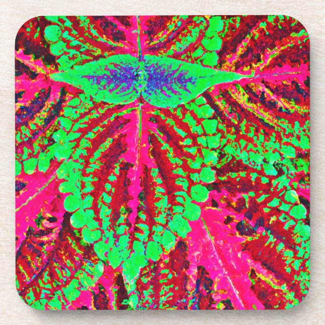 ChromaLeaf Symphony Pattern Coaster (Front)
