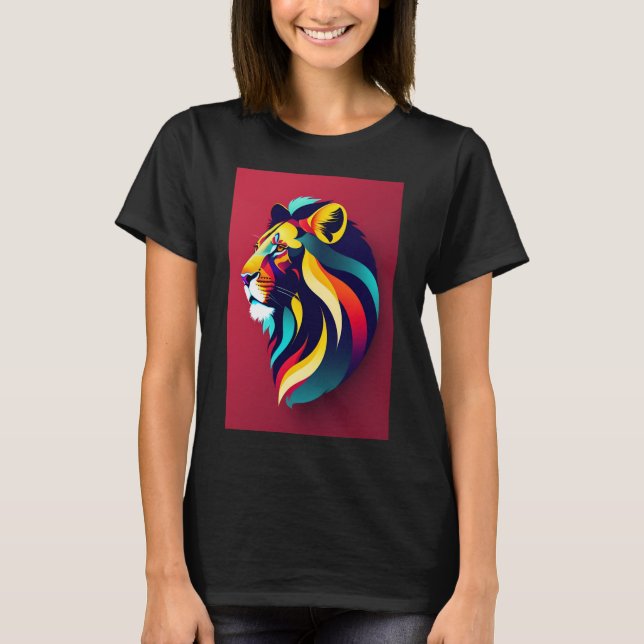 ChromaRoar: Abstract Lion Logo T-Shirt (Front)