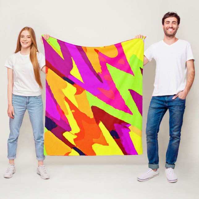 Chromatic Art Fusion Fleece Blanket (In Situ)