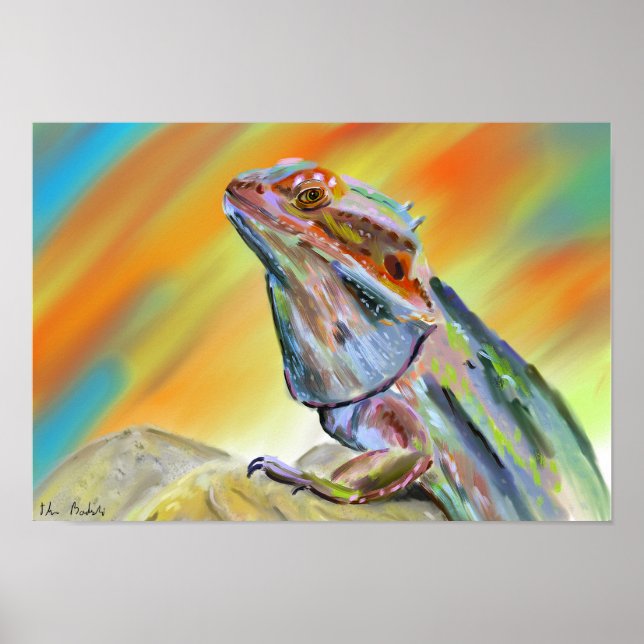 Chromatic Bearded Dragon Paint Poster (Front)