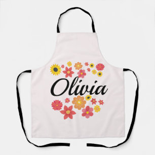 Chromatic Blooms - Add Your Name Apron