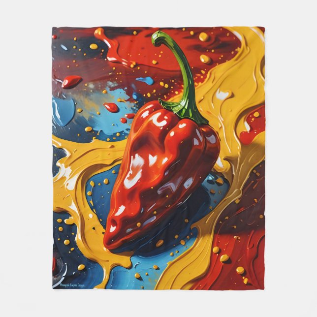 Chromatic Chilli - Pineapple Empire  Fleece Blanket (Front)