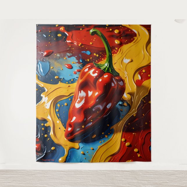 Chromatic Chilli - Pineapple Empire  Tapestry (Front)