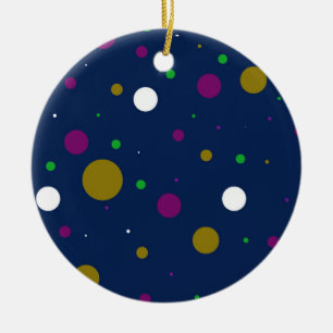 Chromatic Confetti Ceramic Ornament