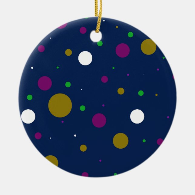 Chromatic Confetti Ceramic Ornament (Front)