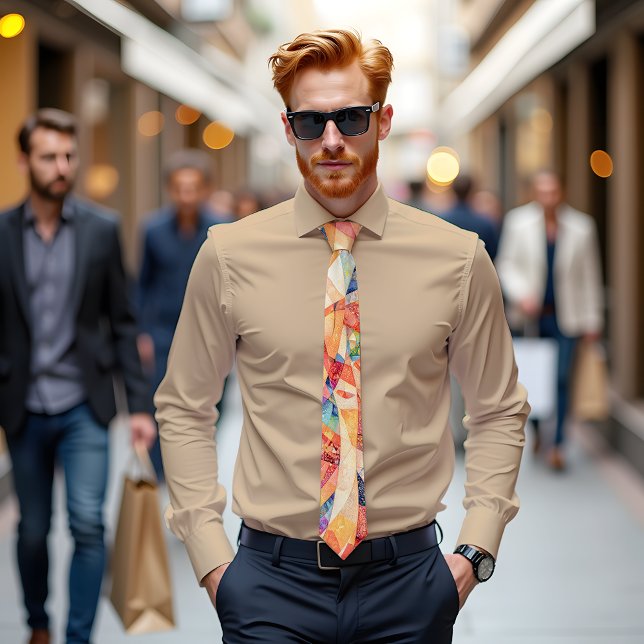 Chromatic Crescendo Abstract Art Tie (Creator Uploaded)