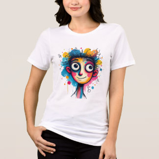"Chromatic Dream" - Abstract Pop Art Portrait Tri-Blend Shirt