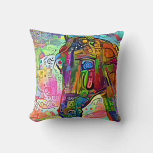 Chromatic Equine Throw Pillow