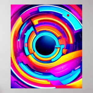 Chromatic Flow: The Radiant Essence of Vibrant Art Poster