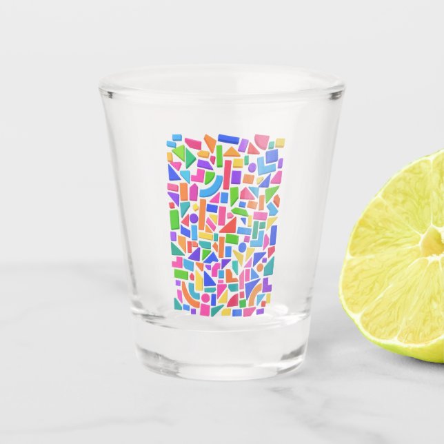 Chromatic Geometry Shot Glass (Front)