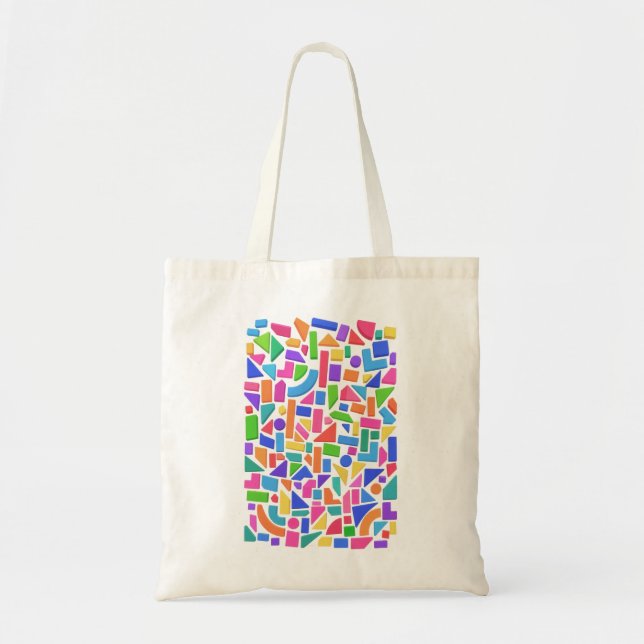 Chromatic Geometry Tote Bag (Front)
