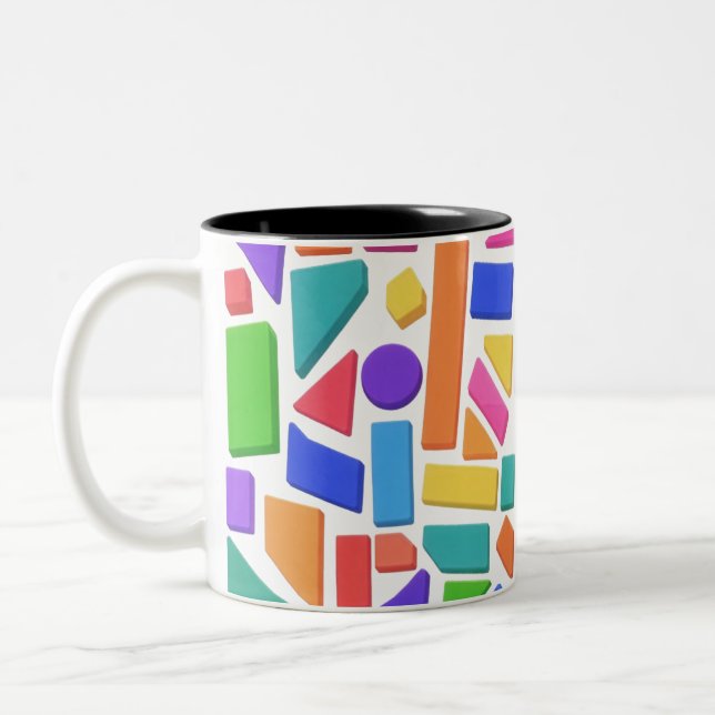 Chromatic Geometry Two-Tone Coffee Mug (Left)