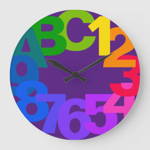 Chromatic Hexadecimal 12-Hour Large Clock