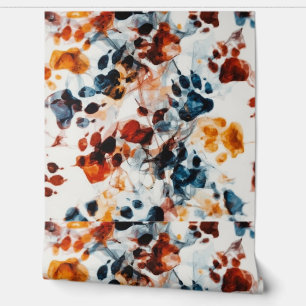 Chromatic Paw Prints Wallpaper