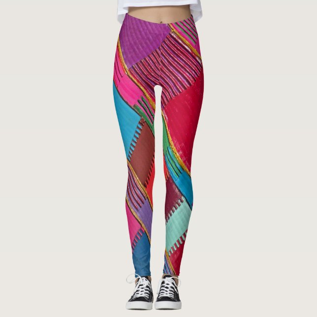 Chromatic Quilt Leggings (Front)