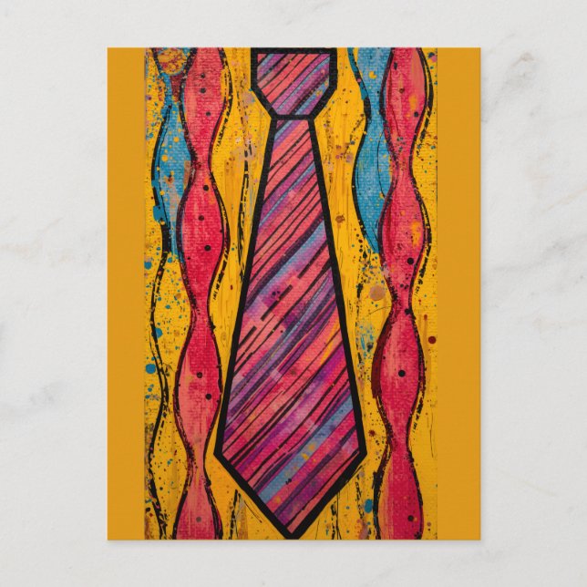 Chromatic Rhythm Tie Postcard (Front)