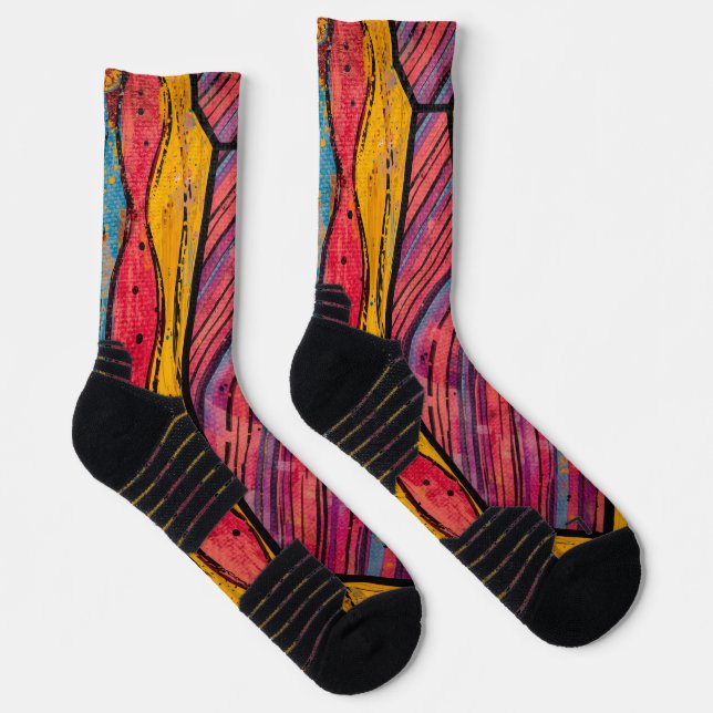 Chromatic Rhythm Tie Socks (Right)