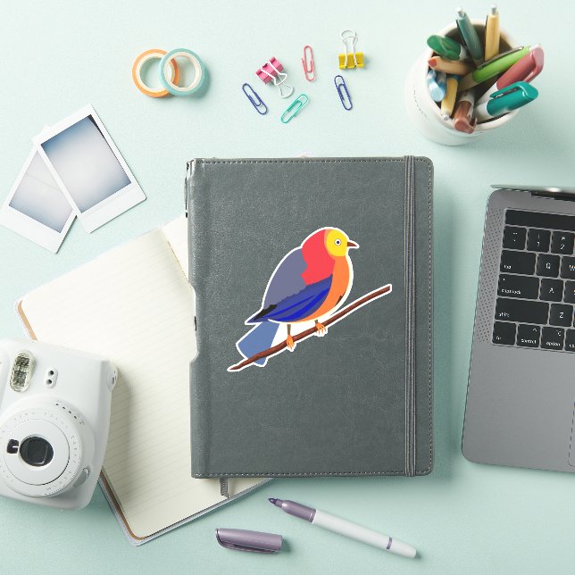 Chromatic Serenade: Bird on branch (iPad Cover)