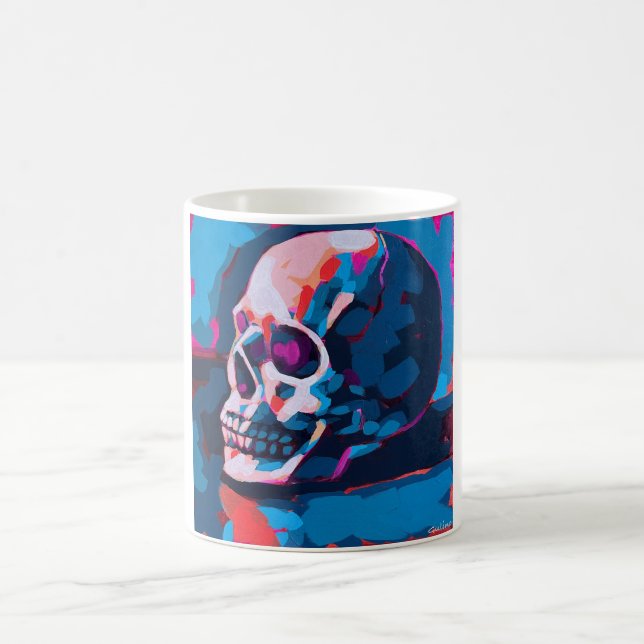 Chromatic Skull Painting Coffee Mug (Center)