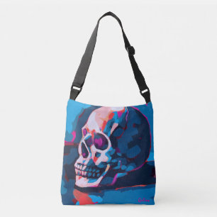 Chromatic Skull Painting Crossbody Bag