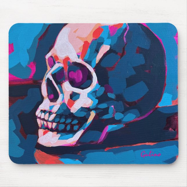 Chromatic Skull Painting Mouse Pad (Front)