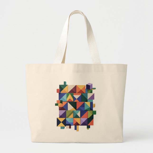 Chromatic Structure Large Tote Bag (Front)