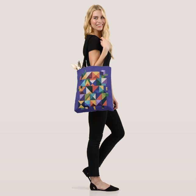 Chromatic Structure Tote Bag (On Model)