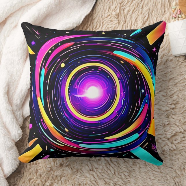 Chromatic Vortex Art Cushion (Blanket)