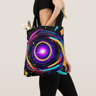 Chromatic Vortex Art Tote Bag