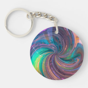 Chromatic Vortex Key Ring