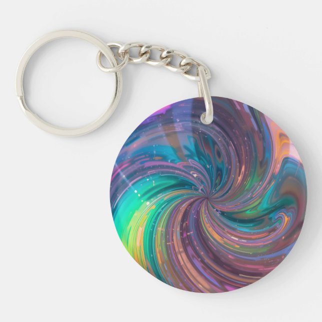 Chromatic Vortex Key Ring (Front)