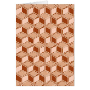 Chrome 3-d boxes - copper coloured