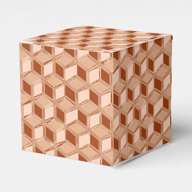 Chrome 3-d boxes - copper coloured (Front Side)
