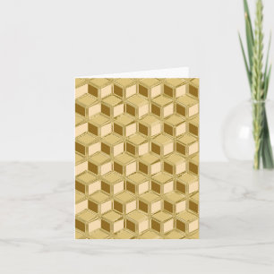 Chrome 3-d boxes - gold coloured holiday card