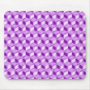 Chrome 3-d boxes - violet purple mouse pad
