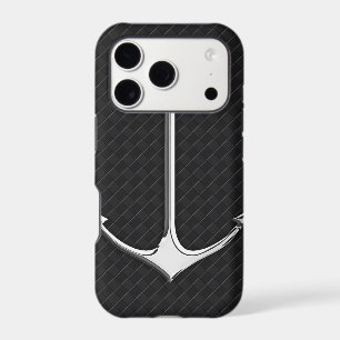 Chrome Anchor Leather Checkers Nautical Lifestyle