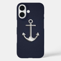 Chrome Anchor on Carbon Fibre Print